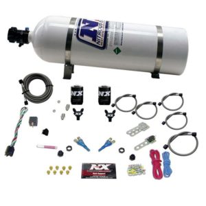 Nitrous DODGE EFI FULL RACE (100-150-200-300HP) DUAL NOZZLE WITH 15LB BOTTLE