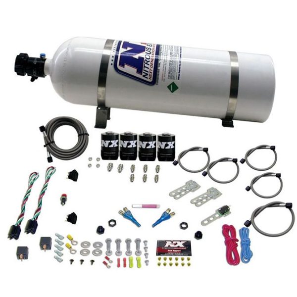 Nitrous DODGE EFI DUAL STAGE (50-75-100-150HP) X 2 WITH 15LB BOTTLE
