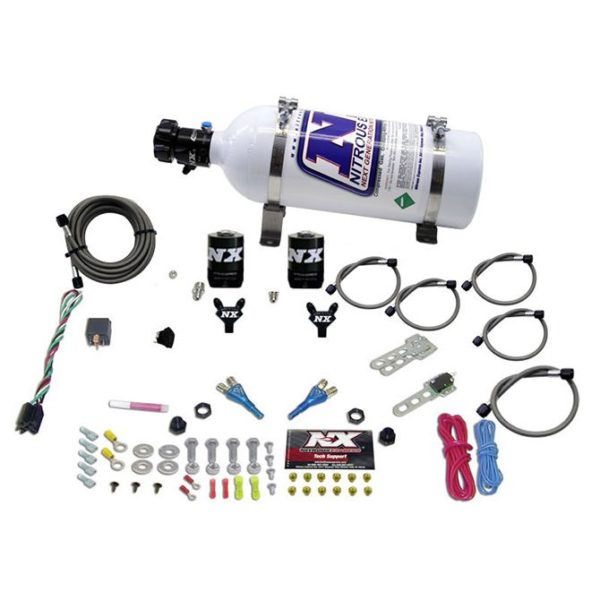 Nitrous DUAL NOZZLE SPORT COMPACT SYSTEM W/ 5LB BOTTLE (35-50-75HP)