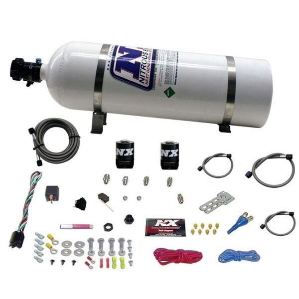 Nitrous ALL FORD EFI SINGLE NOZZLE SYSTEM (35-50-75-100-150 HP) WITH 15LB BOTTLE