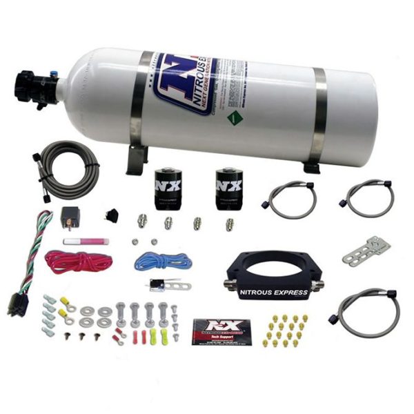 Nitrous LS 102mm PLATE SYSTEM (50-400HP) W/ 15LB BOTTLE