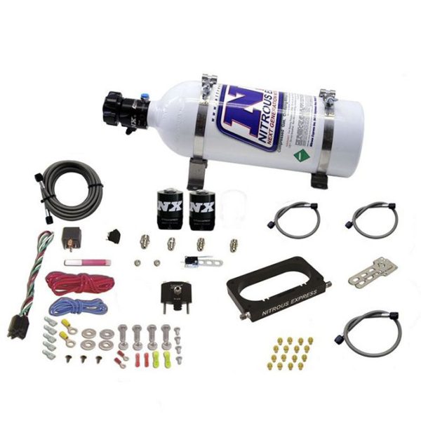 Nitrous FORD 4 VALVE NITROUS PLATE SYSTEM (50-300HP) WITH 5LB BOTTLE