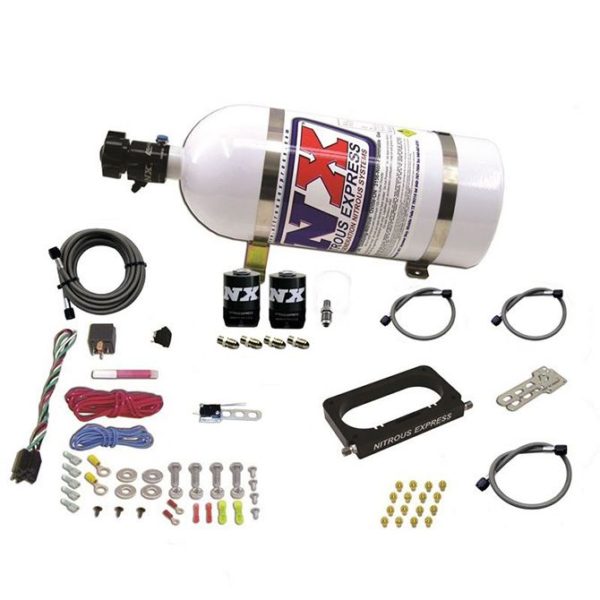 Nitrous FORD 4 VALVE NITROUS PLATE SYSTEM (50-300HP) WITH 10LB BOTTLE