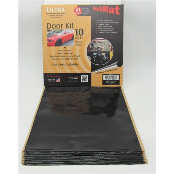 Door Kit - Stealth Black Foil with Self-Adhesive Butyl-10 Sheets 12inx12in ea 10 sq ft