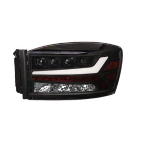 Alpha Owls 2006-2008 Dodge Ram 1500 / 2006-2009 Dodge Ram 2500/3500 Quad Pro LED Headlight - Black Housing